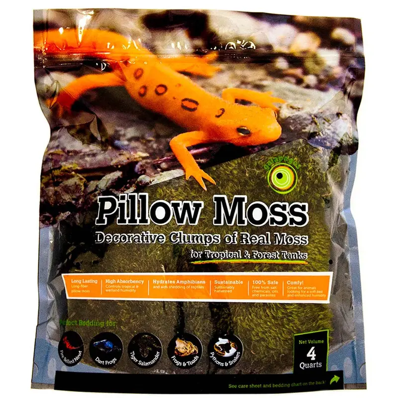 Galapagos Pillow Moss for Tropical & Forest Tanks Fresh Green 4 qt