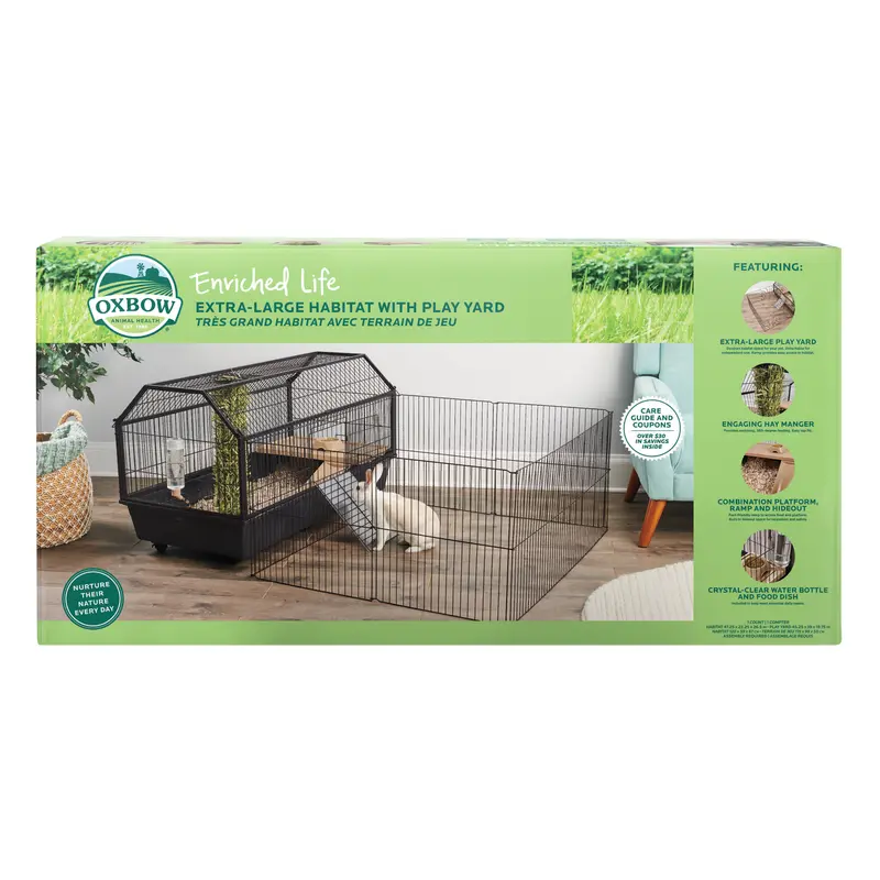 Oxbow Animal Health Enriched Life Small Animal Habitat w/Play Yard XL