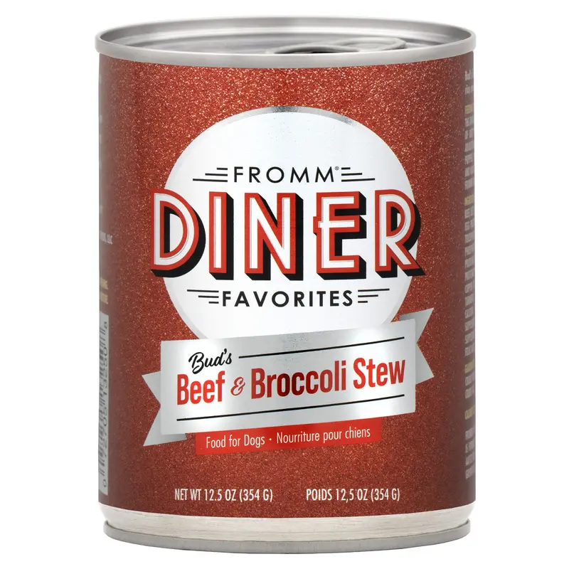 Fromm Diner Favorites Bud's Beef & Broccoli Stew Canned Dog Food 12.5 oz