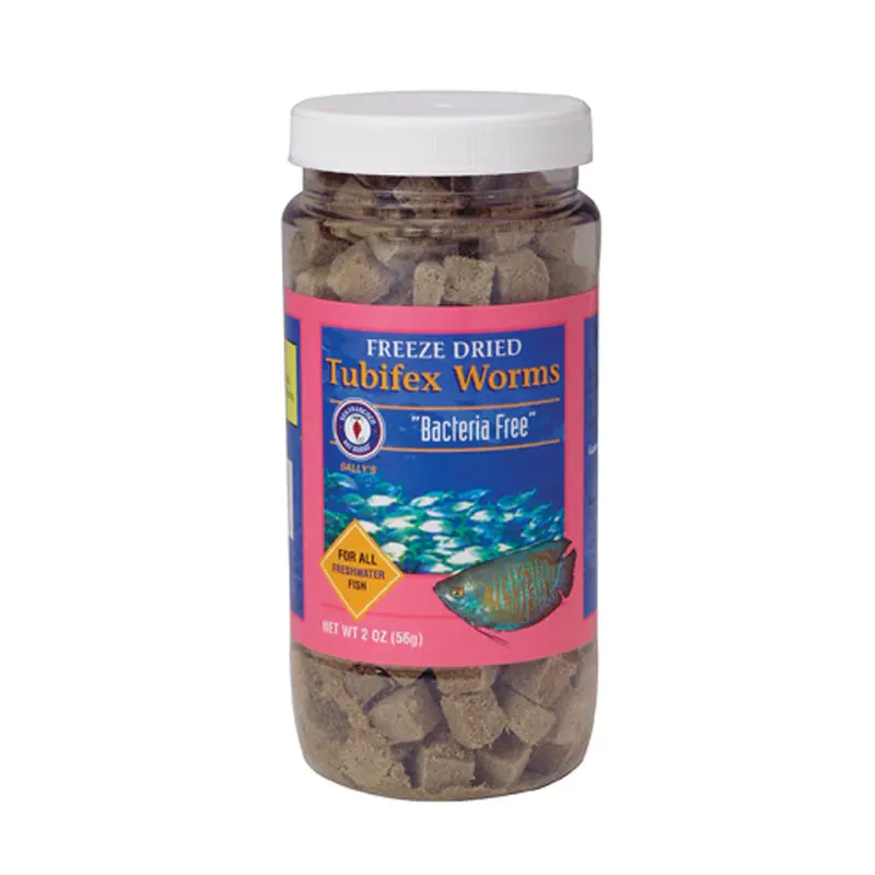 San Francisco Bacteria Free Tubifex Worms Freeze Dried Fish Food 56 g 2 oz