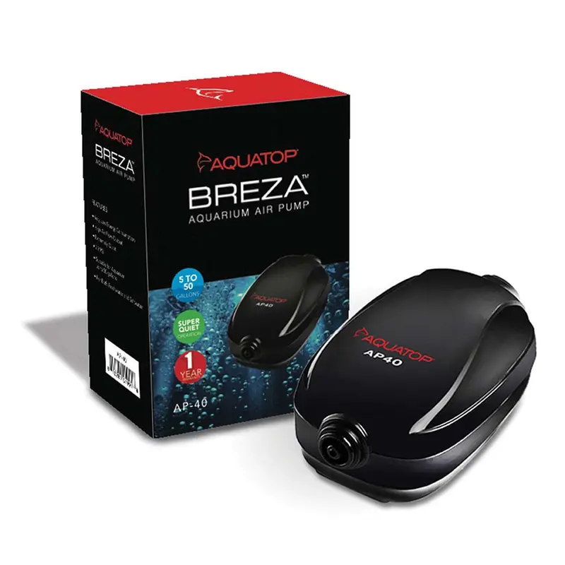 Aquatop BREZA AP-40 Aquarium Air Pump Up to 50gal Black