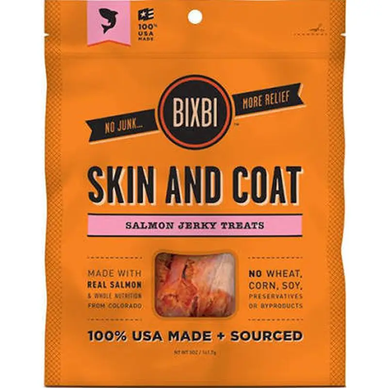 Bixbi Dog Skin & Coat Salmon Jerky 10oz 