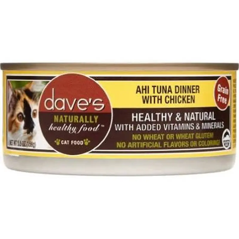 Dave's Pet Food Cat Ahituna & Chicken 5.5oz 