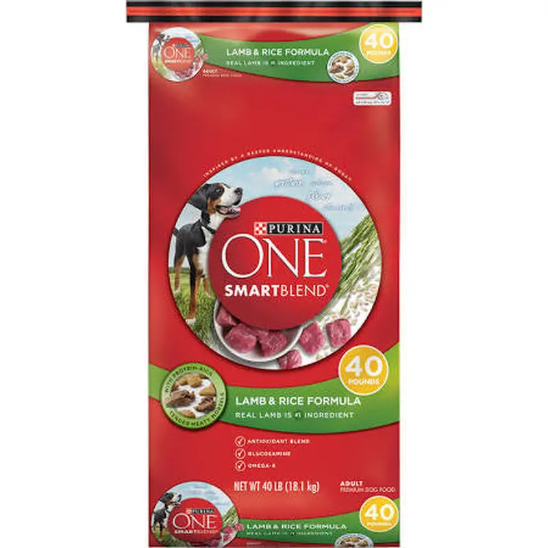 Purina ONE SmartBlend Lamb & Rice Formula Adult Premium Dog Food 40lb 