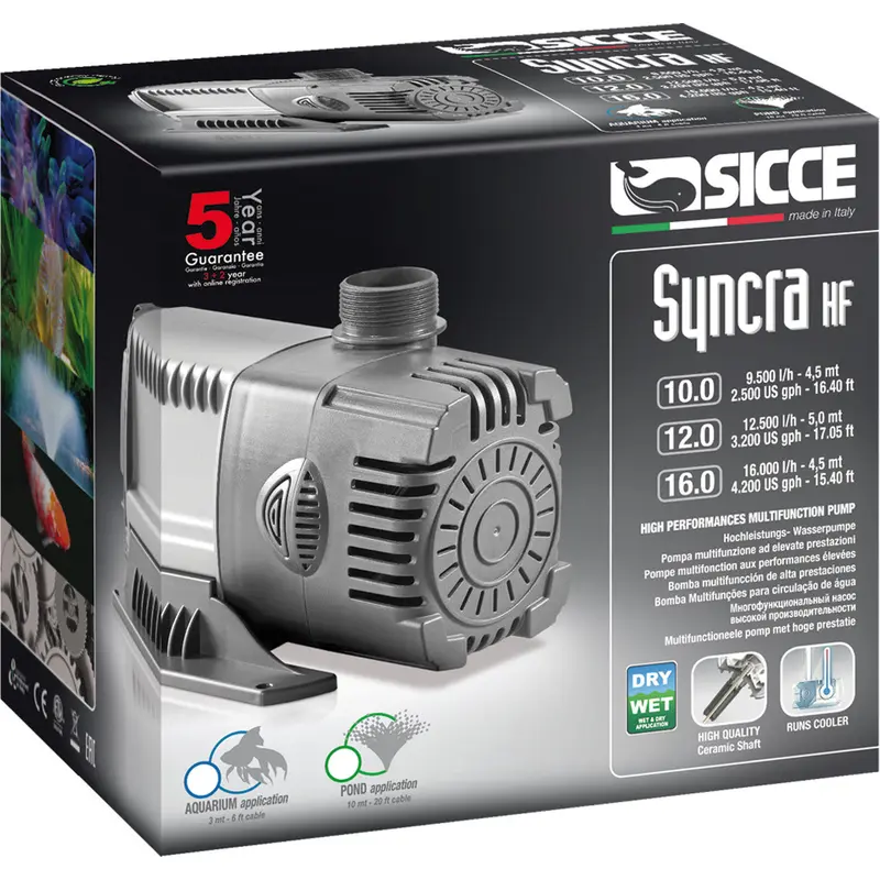 Sicce SYNCRA HF (High Flow) 16.0 Pump - 4200 GPH