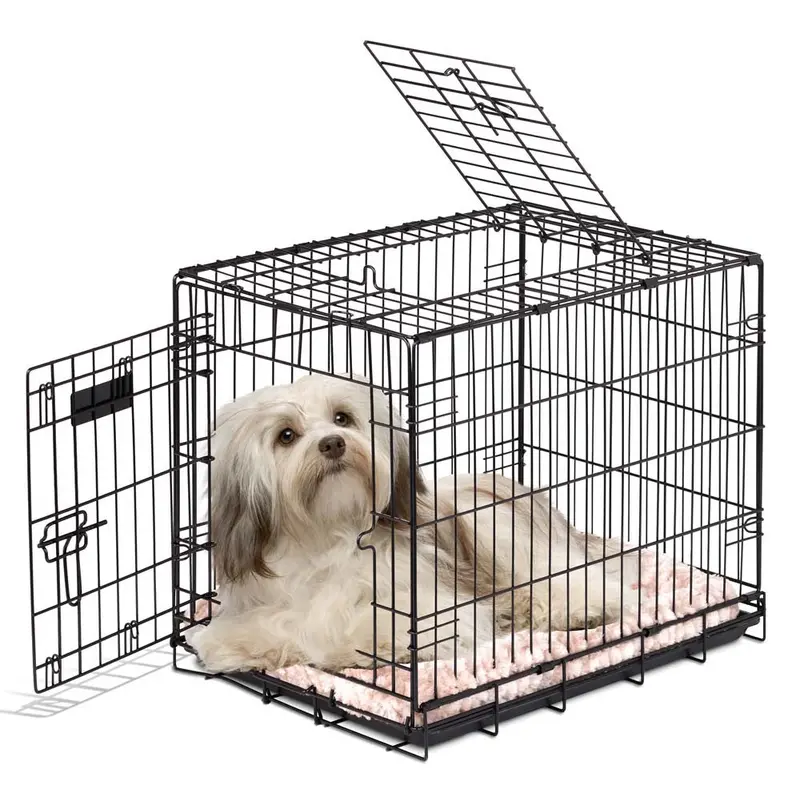 Precision 2 Door Great Crate for Dog Black 24 in