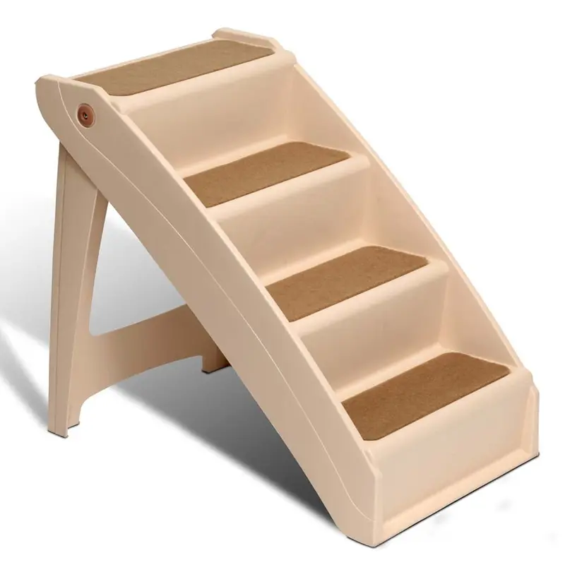 Solvit CozyUp Folding Pet Steps Tan 25in XL