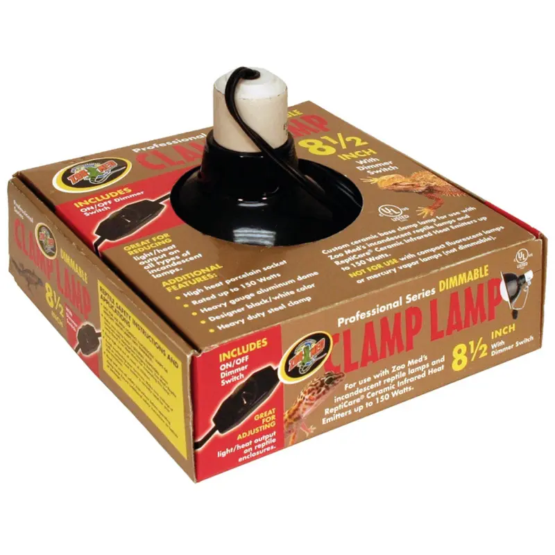 Zoo Med Professional Series Dimmable Clamp Lamp Black 8.5 in