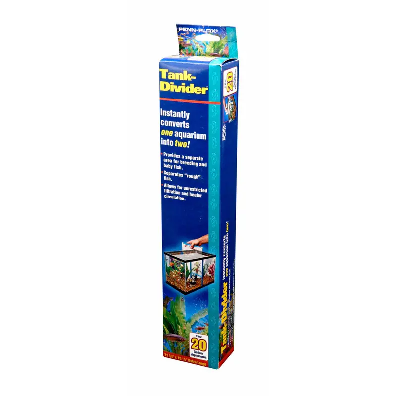 Penn-Plax Tank Divider Clear/Blue 20 gal 11.37 X 15.5 in XL
