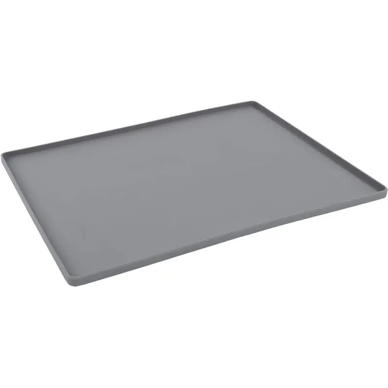 Messy Mutts Dog Cat Silicone Bowl Mat Dark Grey