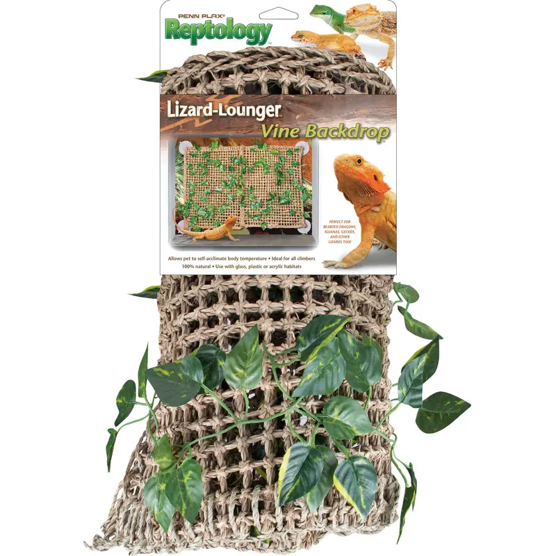 Penn-Plax Lizard Lounger Basking Platform with Vines Brown 23.5 in x 14 in
