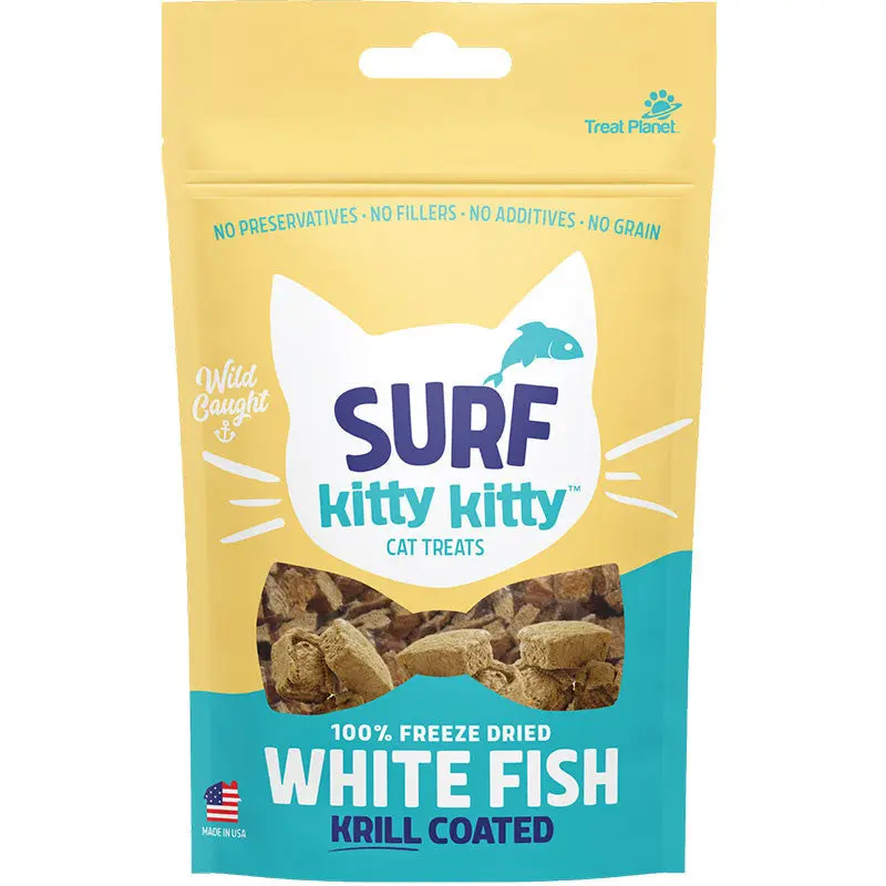 Surf Kitty Kitty 100% Freeze-dried White Fish Treat With Krill Coating 0.6oz