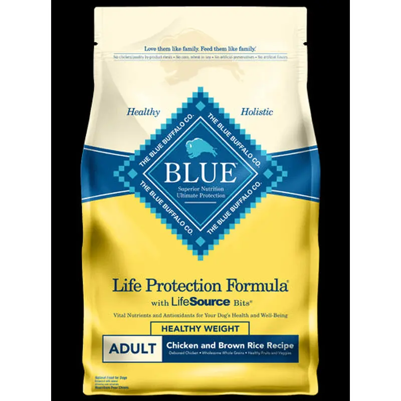 Blue Buffalo Healthy Weight Chicken & Rice Adult Dry Dog Food 30lb