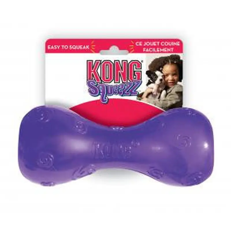 KONG Squeezz Dumbbell Dog Toy Assorted LG