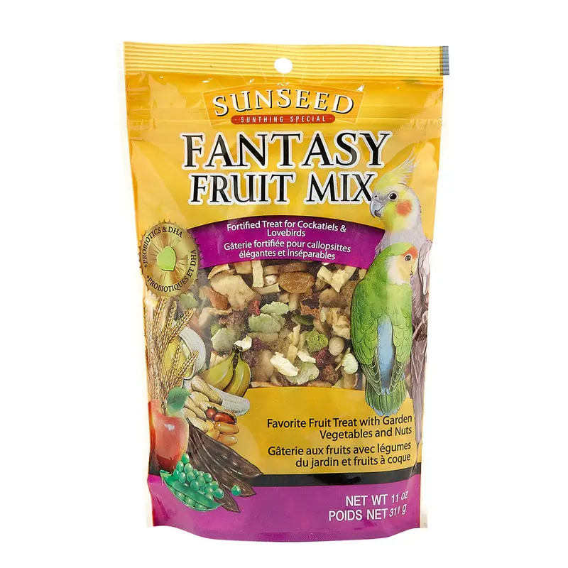 Sun Seed Fantasy Fruit Mix Cockatiel and Lovebird Treat 11 oz