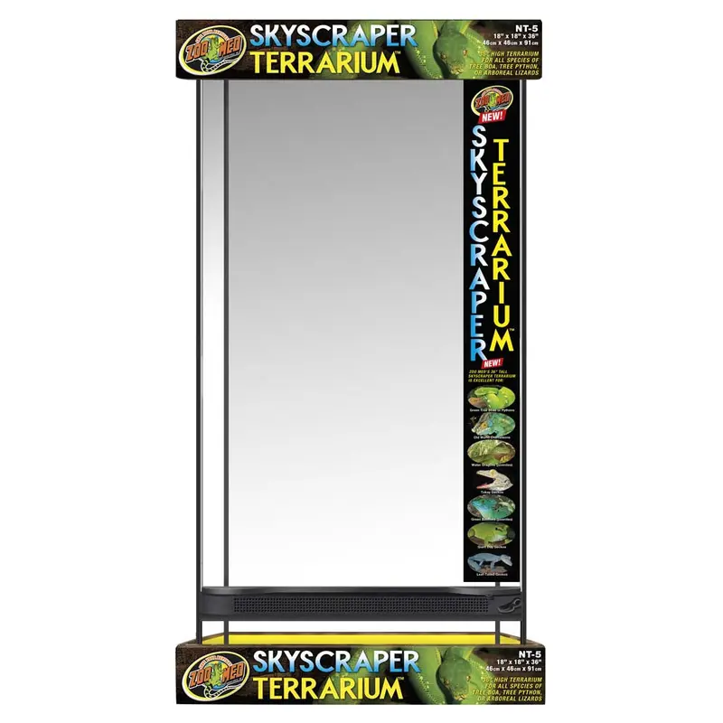 Zoo Med Skyscraper Terrarium Black, Clear 36 in SD-3