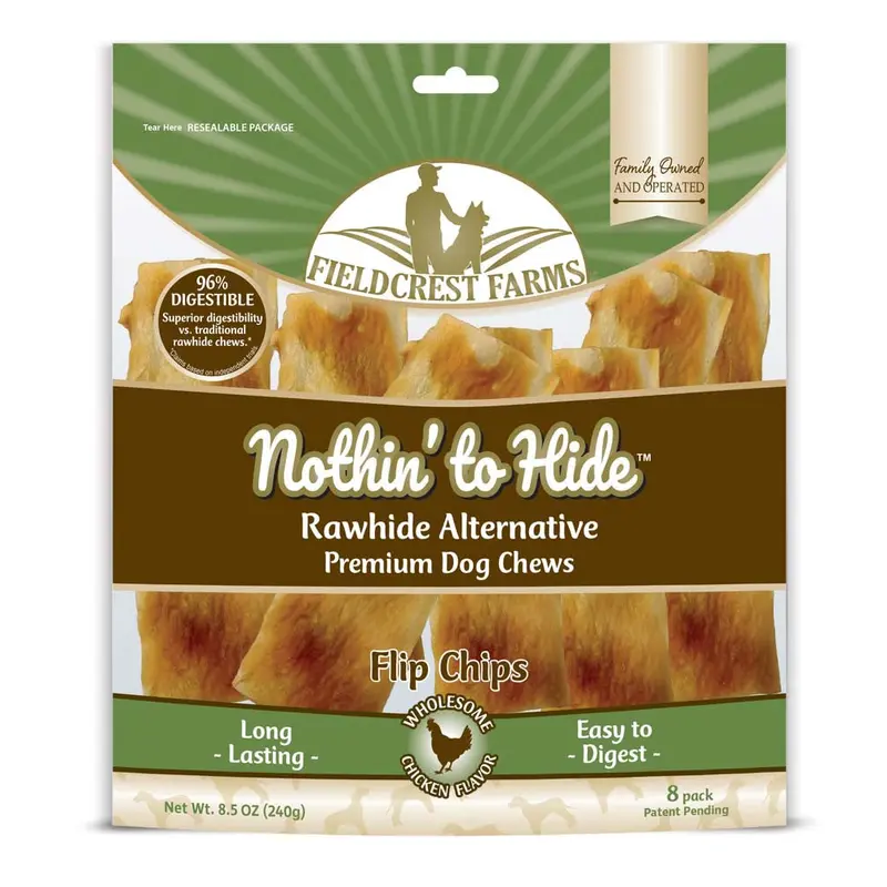 Fieldcrest Farms Nothin' To Hide Flip Chips Dog Treat Chicken 8.5 oz 8 pk