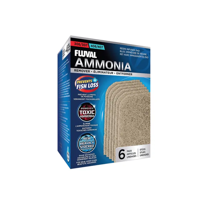 Fluval 307/407 Ammonia Remover Pad, 6 pcs