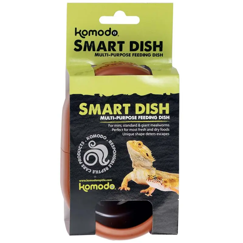 Komodo Smart Dish Multi-Purpose Feeding Dish Brown 5 in
