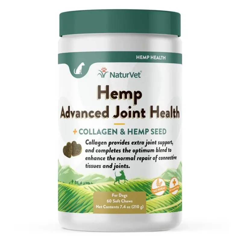 NaturVet Hemp Advanced Joint Health Soft Chews 60Ct
