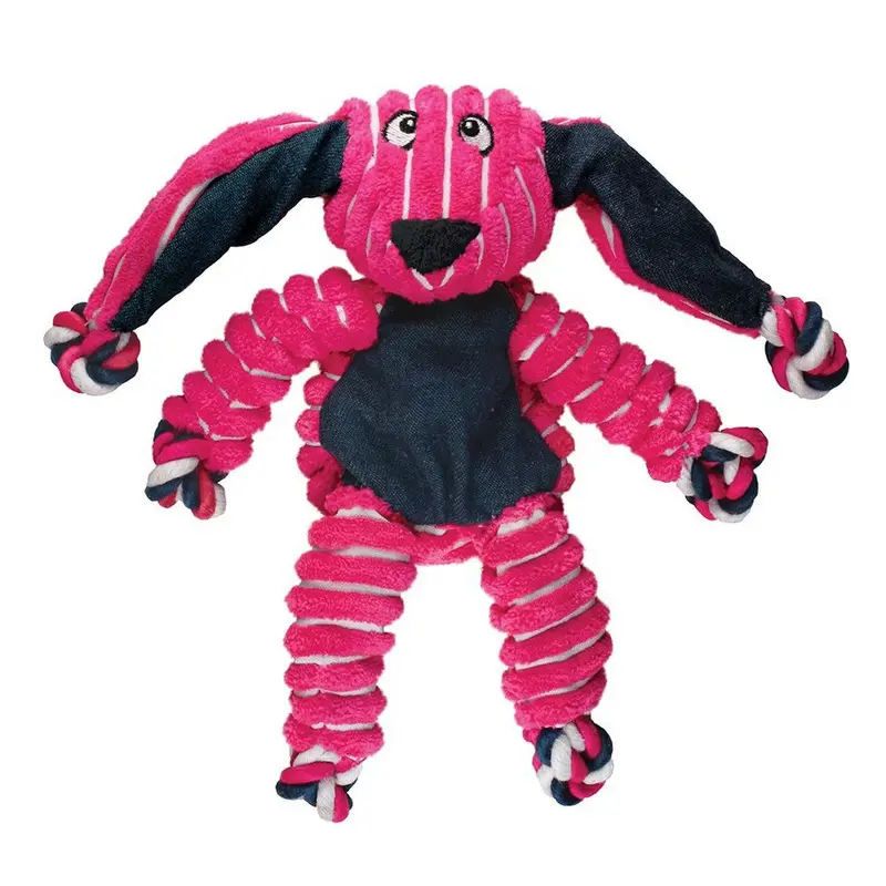 KONG Floppy Knots Bunny Dog Toy M/L Pink