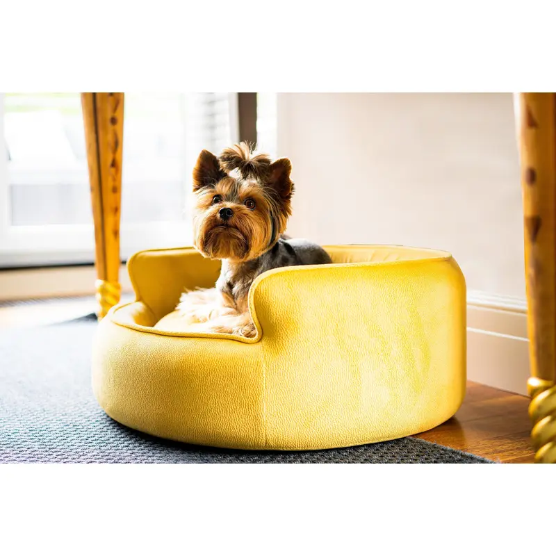 The Yin & Yang Luxury Pet Bed in Yellow