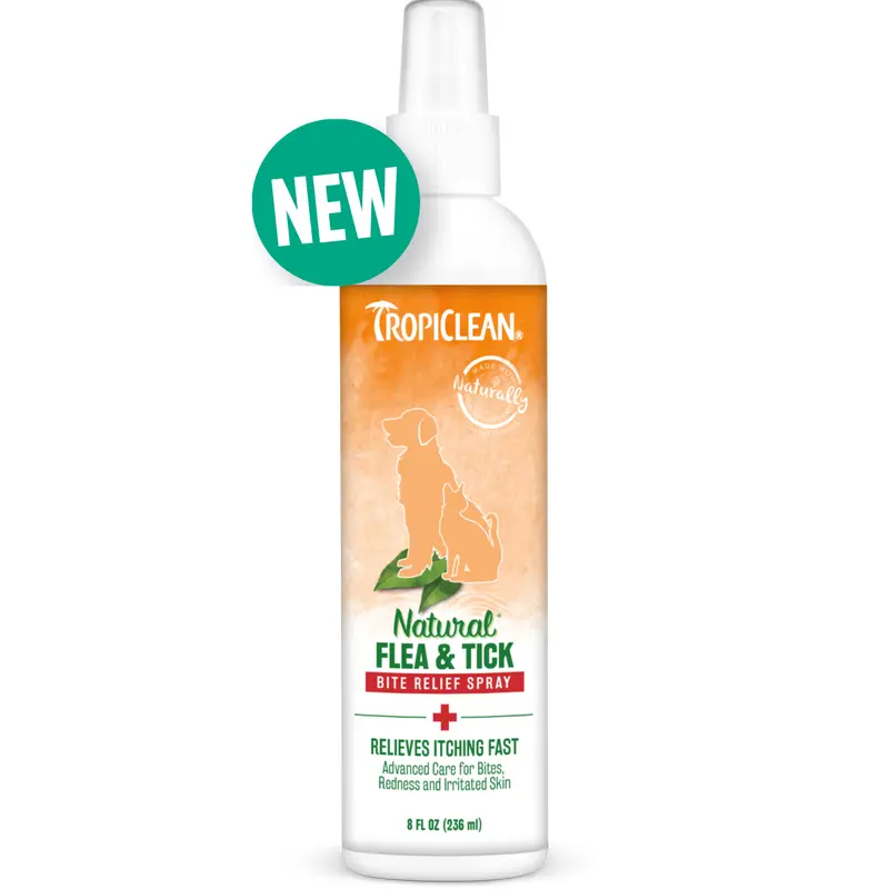 TropiClean Natural Flea & Tick Bite Relief Spray