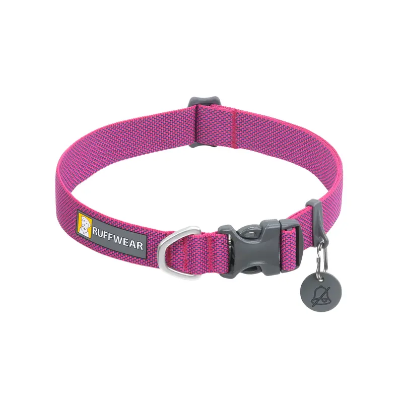 RuffWear Hi & Light Dog Collar - 14-20" - Alpenglow Pink