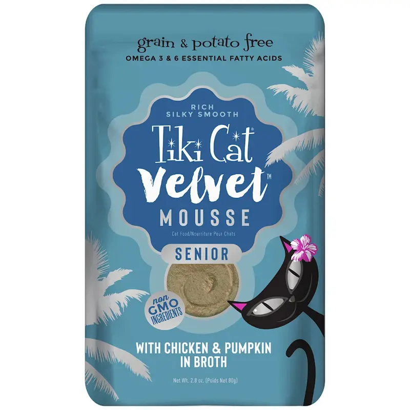 Tiki Cat Velvet Mousse Senior Chicken & Pumpkin Wet Cat Food 2.8oz