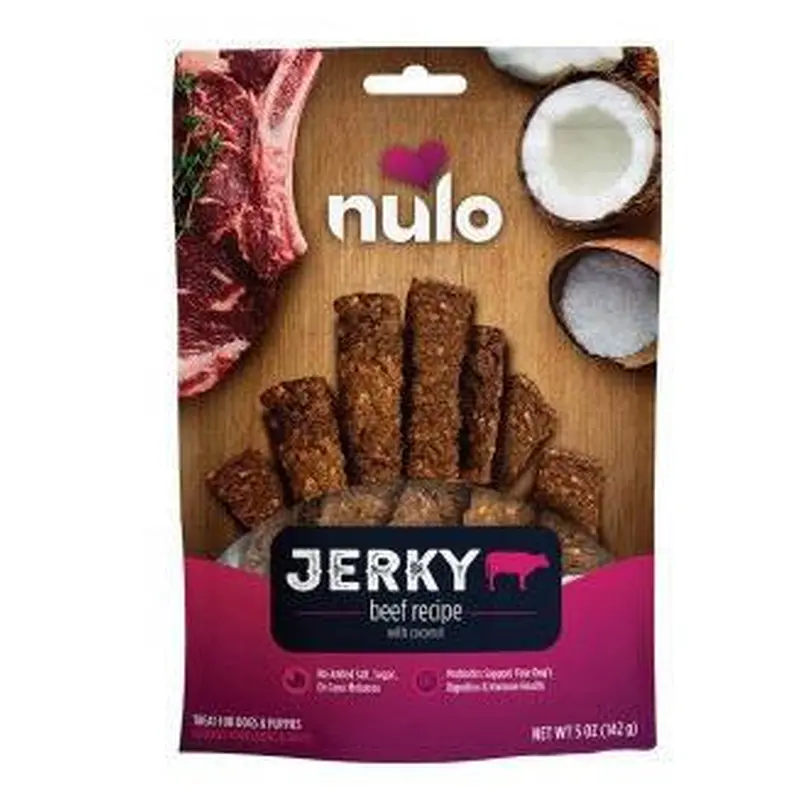 Nulo treats Jerky Strip Beef/Coconut 5oz