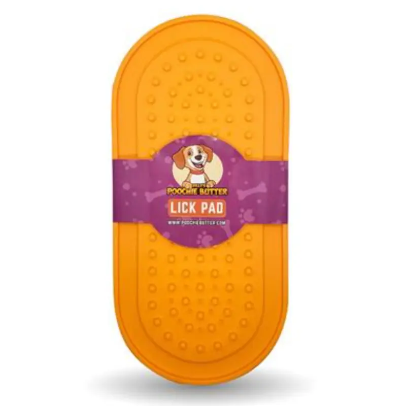 Poochie Peanut Butter Oval Lick Pad With Suction Cups