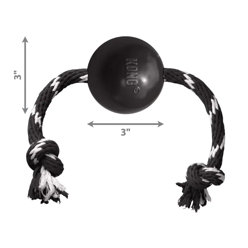 Kong Dog Toy KONG Extreme Ball with Rope Large