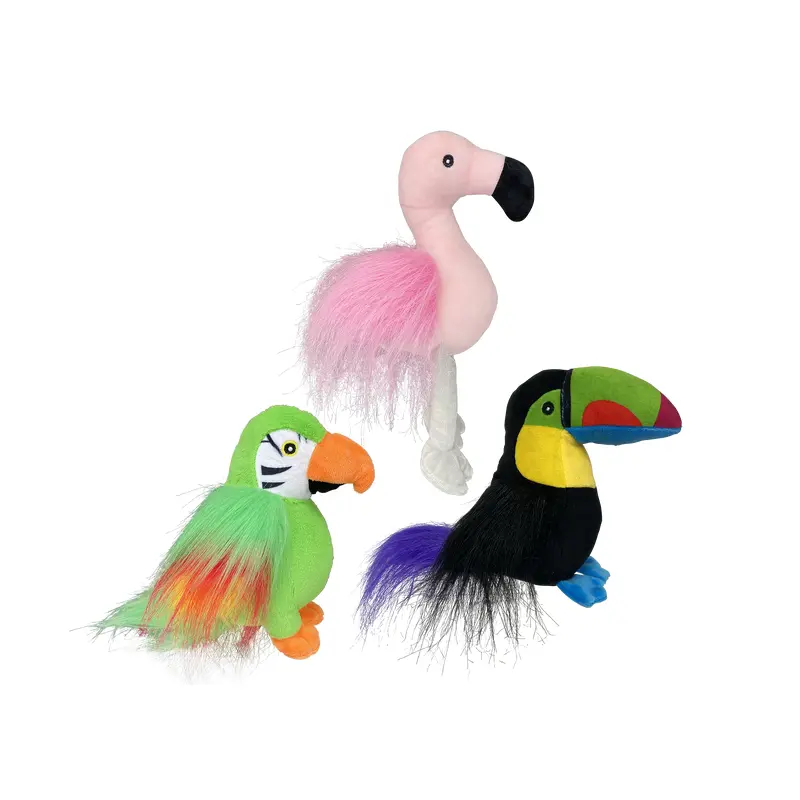 Multipet Plush Dog Toy Margaritaville Tropical Birds Assorted