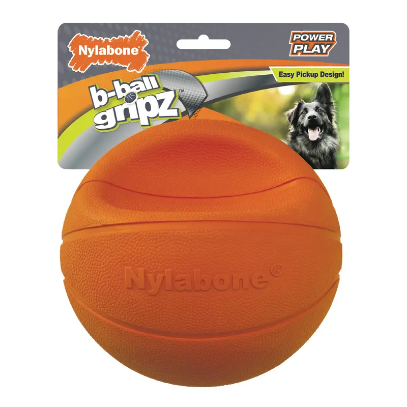 Nylabone Power Play Dog Basketball B-Ball Gripz Large/Giant