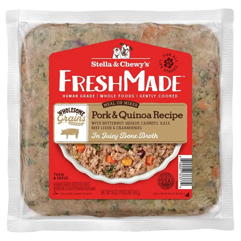 Stella & Chewy's Freshmade Pork & Quinoa Dog Food 16oz