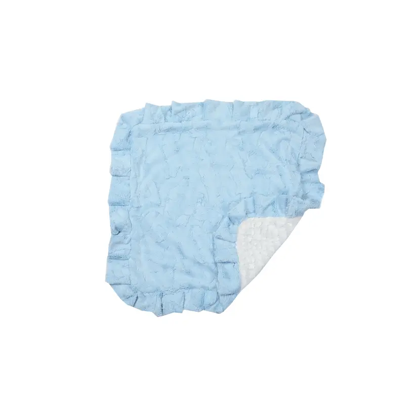 Baby Blue & White Crocodile Mink Mink Blanket