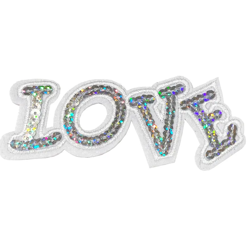 Love Silver Sequin - Patch
