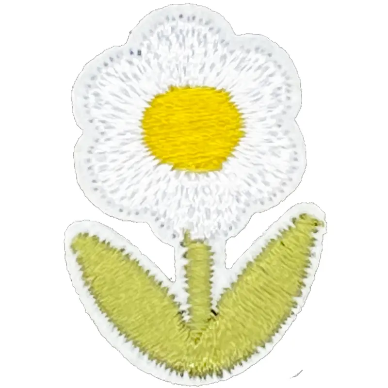 White 6 Petal Flower - Patch