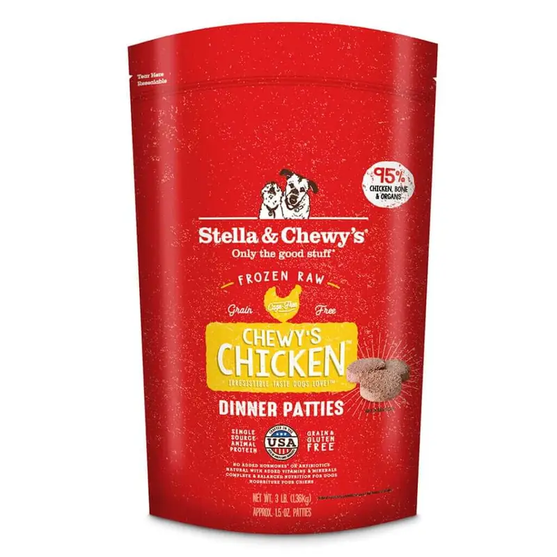 Stella & Chewy's Chewy's Chicken Frozen Raw Patties Raw Dog Food 12lb
