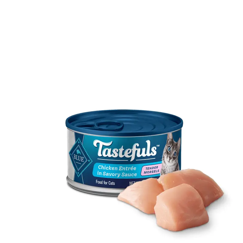 Blue Buffalo Tastefuls Adult Morsels Chicken Entree Wet Cat Cans