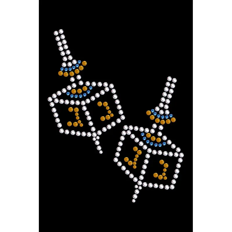 Dreidel - Small (Blue, Silver, & Gold) - Custom Tutu