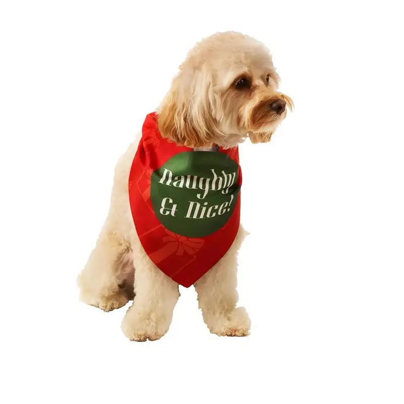 Naughty & Nice Holiday Dog Bandana by Dog Fashion Living