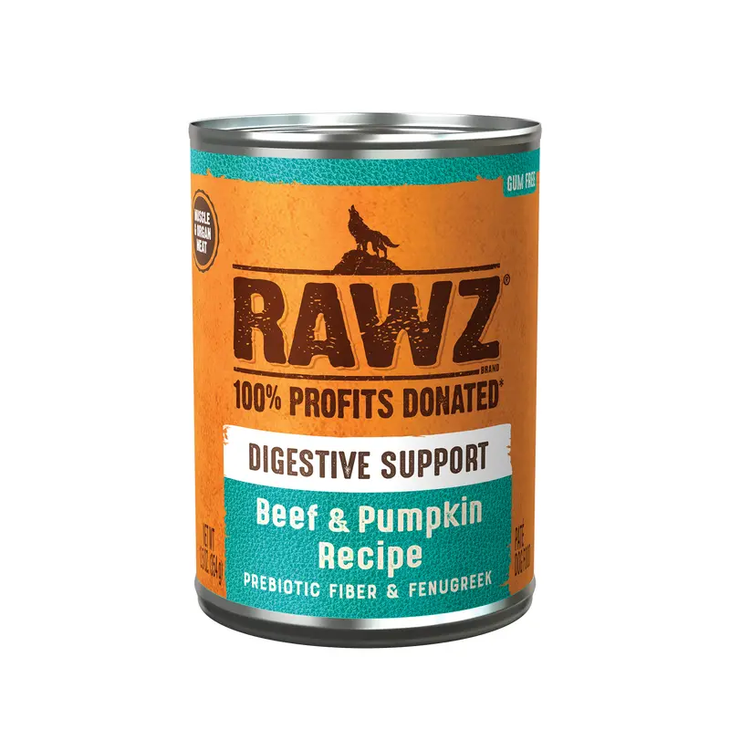 Rawz Digestive Beef & Pumpkin Dog Canned 12.5oz