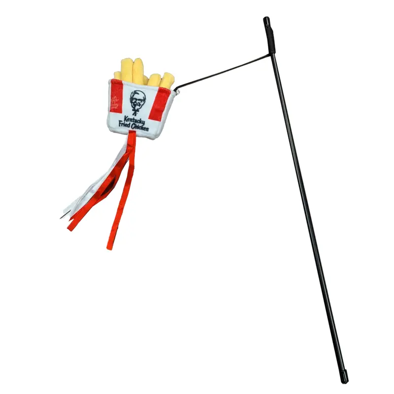 Spot Ethical Pet Cat Toy Kentucky Fried Chicken Fries Wand With Catnip
