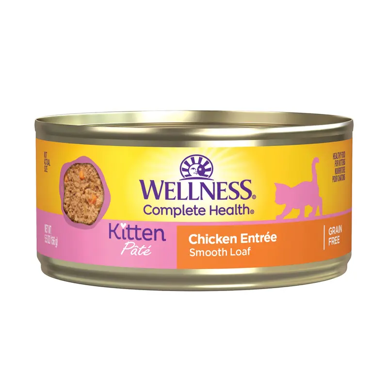 Wellness Complete Health Kitten Canned Wet Cat Food Chicken Entree Recipe 5.5 oz Can