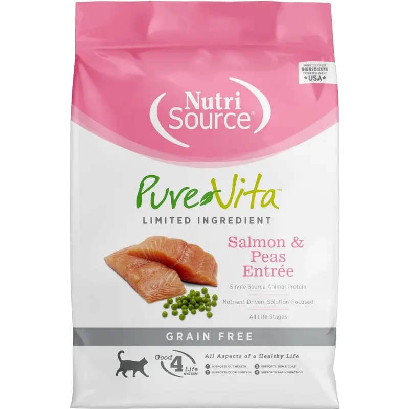 PureVita Grain Free Salmon & Peas Dry Cat Food 4lb