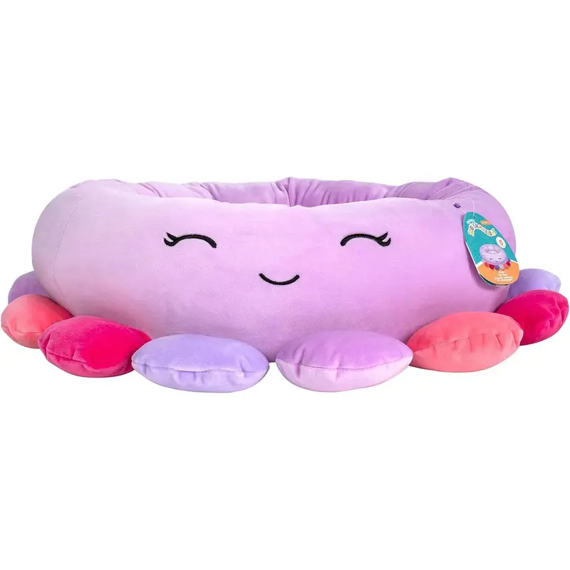 Squishmallows 30-Inch Beula Octopus Pet Bed Purple