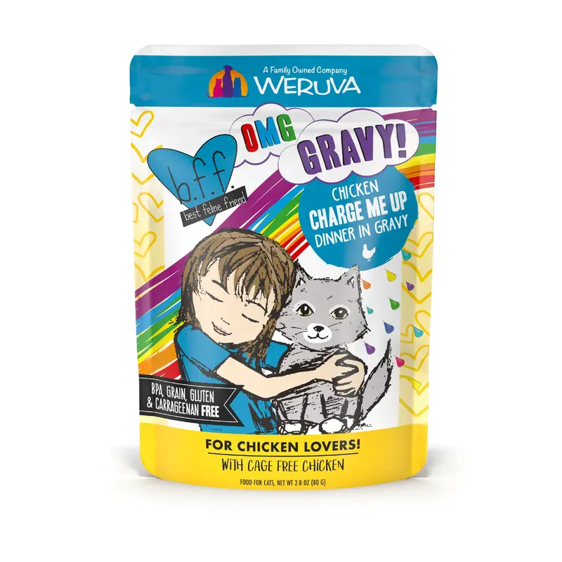 Weruva B.F.F. Oh My Gravy 2.8oz Pouch Cat food Charge Me Up