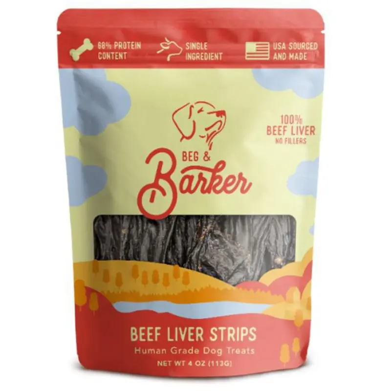 Beg & Barker Beef Liver Strip Dog Treats