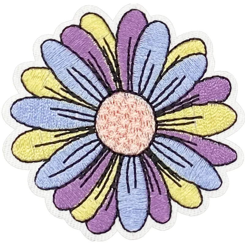 Purple, Blue & Yellow Daisy - Patch